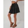 imageALCEA ROSEA Womens Ruffle Mini Skirt with Pants Elastic High Waist Flared Flowy Tiered Swing Party Club Short Skirt 78877888black