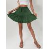 imageALCEA ROSEA Womens Ruffle Mini Skirt with Pants Elastic High Waist Flared Flowy Tiered Swing Party Club Short Skirt 78877888green