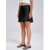 imageALCEA ROSEA Womens Satin Mini Skirt Drawstring Flared Flowy Short Club Casual Skirts 78227822black
