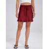imageALCEA ROSEA Womens Satin Mini Skirt Drawstring Flared Flowy Short Club Casual Skirts 78227822burgundy