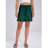 imageALCEA ROSEA Womens Satin Mini Skirt Drawstring Flared Flowy Short Club Casual Skirts 78227822dark Green