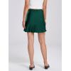 imageALCEA ROSEA Womens Satin Mini Skirt Drawstring Flared Flowy Short Club Casual Skirts 78227822dark Green