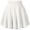 imageALCEA ROSEA Womens Mini Skater Skirt Classical Basic ALine Versatile Stretchy Flared Casual Short Skirts 7876White