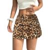 imageALCEA ROSEA Womens Mini Skirt Sexy Leopard Print Ruched High Waist Pencil Bodycon ALine Skirts for Women 7858Leopard