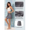 imageALCEA ROSEA Womens Elegant Silky Satin Mini Skirt High Waist Short Skirt Leopard Print Mini A Line Skirts for WomenDark Grey