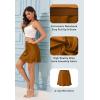 imageALCEA ROSEA Womens Elegant Silky Satin Mini Skirt High Waist Short Skirt Leopard Print Mini A Line Skirts for WomenGlod
