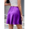 imageALCEA ROSEA Womens Elegant Silky Satin Mini Skirt High Waist Short Skirt Leopard Print Mini A Line Skirts for WomenViolet