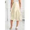 image:imageALCEA ROSEA Womens Satin High Waisted Silk Aline Wedding Elegant Elastic Midi Maxi Skirt7212beige