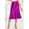 image:imageALCEA ROSEA Womens Satin High Waisted Silk Aline Wedding Elegant Elastic Midi Maxi Skirt7212rose Red