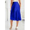 image:imageALCEA ROSEA Womens Satin High Waisted Silk Aline Wedding Elegant Elastic Midi Maxi Skirt7212royal Blue