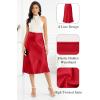 image:imageALCEA ROSEA Womens Satin High Waisted Silk Aline Wedding Elegant Elastic Midi Maxi Skirt7212wine