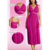 image:imageALCEA ROSEA Womens Sexy Nightgowns Long Floral Lace silky Lingerie supportive Chemises Full slip for Women Elegant SleepwearFuchsia Red