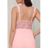 image:imageALCEA ROSEA Womens Sexy Nightgowns Long Floral Lace silky Lingerie supportive Chemises Full slip for Women Elegant SleepwearPink3127