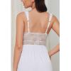 image:imageALCEA ROSEA Womens Sexy Nightgowns Long Floral Lace silky Lingerie supportive Chemises Full slip for Women Elegant SleepwearWhite3127