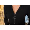 image:imageALCEA ROSEA Womens Sweater Sexy Fitted Zipper V Neck Knitwear Pullover SweaterBlack