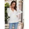 image:imageALCEA ROSEA Womens Sweater Sexy Fitted Zipper V Neck Knitwear Pullover SweaterWhite
