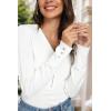 image:imageALCEA ROSEA Womens Sweater Sexy Fitted Zipper V Neck Knitwear Pullover SweaterWhite