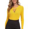 image:imageALCEA ROSEA Womens Sweater Sexy Fitted Zipper V Neck Knitwear Pullover SweaterGinger01