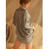 image:imageALCEA ROSEA Satin Nightgowns for Women Sleep Shirt Long Sleeve Silky Sleepwear Sleepshirt VNeck NightshirtsBlue