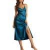image:imageALCEA ROSEA Women Lingerie Sexy Silk Nightgown Lace Babydoll Satin Slip Teddy Nightie3722dark Green