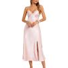 image:imageALCEA ROSEA Women Lingerie Sexy Silk Nightgown Lace Babydoll Satin Slip Teddy Nightie3722pink