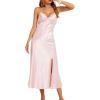 image:imageALCEA ROSEA Women Lingerie Sexy Silk Nightgown Lace Babydoll Satin Slip Teddy Nightie3722pink