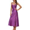 image:imageALCEA ROSEA Women Lingerie Sexy Silk Nightgown Lace Babydoll Satin Slip Teddy Nightie3722violet