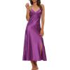 image:imageALCEA ROSEA Women Lingerie Sexy Silk Nightgown Lace Babydoll Satin Slip Teddy Nightie3722violet