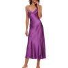 image:imageALCEA ROSEA Women Lingerie Sexy Silk Nightgown Lace Babydoll Satin Slip Teddy Nightie3722violet