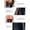 image:imageALCEA ROSEA Women Lingerie Sexy Silk Nightgown Lace Babydoll Satin Slip Teddy NightieBlackbow