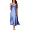 image:imageALCEA ROSEA Women Lingerie Sexy Silk Nightgown Lace Babydoll Satin Slip Teddy NightieMidnight Bluebow