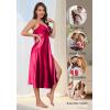 image:imageALCEA ROSEA Women Lingerie Sexy Silk Nightgown Lace Babydoll Satin Slip Teddy NightieRedbow