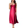 image:imageALCEA ROSEA Women Lingerie Sexy Silk Nightgown Lace Babydoll Satin Slip Teddy NightieWinebow