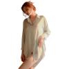 image:imageALCEA ROSEA Satin Nightgowns for Women Sleep Shirt Long Sleeve Silky Sleepwear Sleepshirt VNeck NightshirtsSky Blue