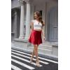 image:imageALCEA ROSEA Womens Elegant Silky Satin Mini Skirt High Waist Short Skirt Leopard Print Mini A Line Skirts for WomenChili