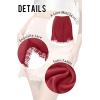 image:imageALCEA ROSEA Womens Satin Mini Lace Trim Split Skirt Split Hem High Waist ALine Short Bodycon Skirt 7806Burgundy