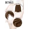 image:imageALCEA ROSEA Womens Satin Mini Lace Trim Split Skirt Split Hem High Waist ALine Short Bodycon Skirt 7806Khaki