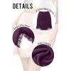 image:imageALCEA ROSEA Womens Satin Mini Lace Trim Split Skirt Split Hem High Waist ALine Short Bodycon Skirt 7806Plum