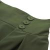 image:imageALCEA ROSEA Womens Midi Plaid Skirt High Elastic Waist Aline Vintage Pleated Long Skirts 7899Army Green
