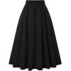 image:imageALCEA ROSEA Womens Midi Plaid Skirt High Elastic Waist Aline Vintage Pleated Long Skirts 7899Black