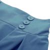image:imageALCEA ROSEA Womens Midi Plaid Skirt High Elastic Waist Aline Vintage Pleated Long Skirts 7899Blue