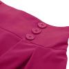 image:imageALCEA ROSEA Womens Midi Plaid Skirt High Elastic Waist Aline Vintage Pleated Long Skirts 7899Flame Red