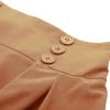 image:imageALCEA ROSEA Womens Midi Plaid Skirt High Elastic Waist Aline Vintage Pleated Long Skirts 7899Ginger