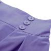 image:imageALCEA ROSEA Womens Midi Plaid Skirt High Elastic Waist Aline Vintage Pleated Long Skirts 7899Light Purple
