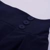image:imageALCEA ROSEA Womens Midi Plaid Skirt High Elastic Waist Aline Vintage Pleated Long Skirts 7899Navy