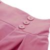 image:imageALCEA ROSEA Womens Midi Plaid Skirt High Elastic Waist Aline Vintage Pleated Long Skirts 7899Pink