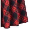 image:imageALCEA ROSEA Womens Midi Plaid Skirt High Elastic Waist Aline Vintage Pleated Long Skirts 7899Plaid Red