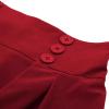 image:imageALCEA ROSEA Womens Midi Plaid Skirt High Elastic Waist Aline Vintage Pleated Long Skirts 7899Red