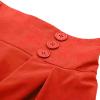 image:imageALCEA ROSEA Womens Midi Plaid Skirt High Elastic Waist Aline Vintage Pleated Long Skirts 7899Tomato