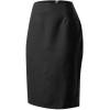 image:imageALCEA ROSEA Womens Midi Plaid Skirt Vintage Pencil Wool Skirt with Slit 7898Black